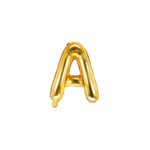 PartyDeco - Ballon Mylar Lettre A, 35cm , or