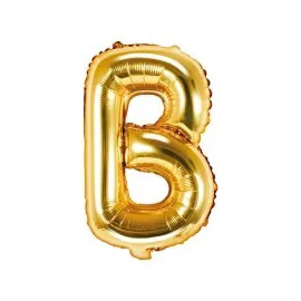 big_2663-1.jpg PartyDeco - Ballon Mylar Lettre B, 35cm , or – Image 1