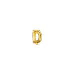 PartyDeco - Ballon Mylar Lettre D, 35cm , or