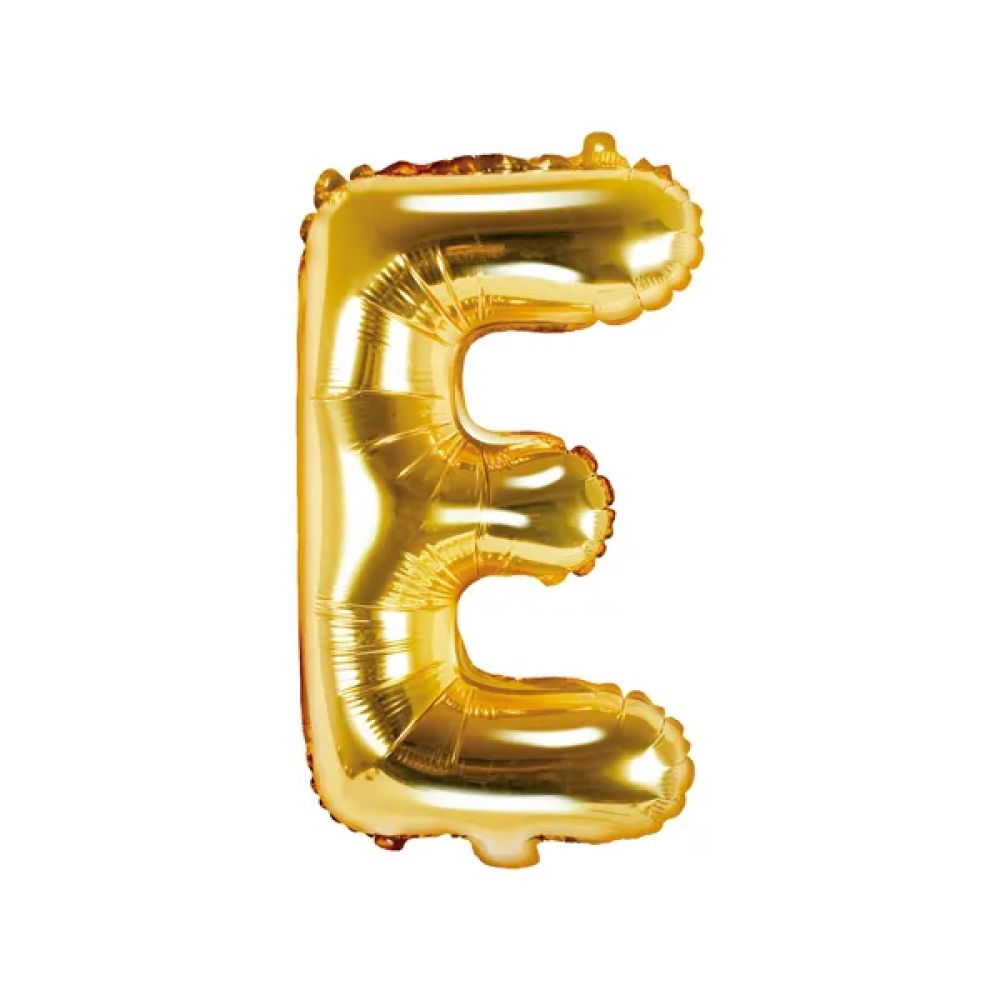 big_2666-1.jpg PartyDeco - Ballon Mylar Lettre E , 35cm , or – Image 1