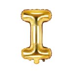 PartyDeco - Ballon Mylar Lettre I  , 35cm , or