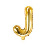 PartyDeco - Ballon Mylar Lettre J  , 35cm , or