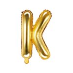 PartyDeco - Ballon Mylar Lettre K  , 35cm , or