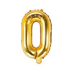 PartyDeco - Ballon Mylar Lettre O  , 35cm , or