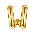 PartyDeco - Ballon Mylar Lettre W  , 35cm , or