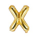 PartyDeco - Ballon Mylar Lettre X  , 35cm , or
