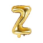 PartyDeco - Ballon Mylar Lettre Z  , 35cm , or