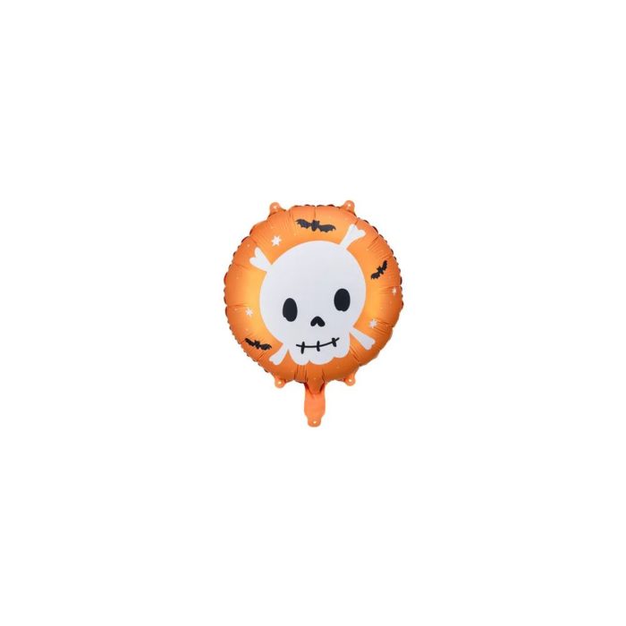 PartyDeco - Ballon en aluminium  rond Crâne, 45 cm