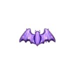 PartyDeco - Ballon en Mylar Chauve souris violet, 119,5x51 cm