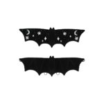 PartyDeco -Déguisement - ailes de chauve-souris, noir
