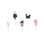 PartyDeco - Toppers muffins Halloween, 14 cm,  6pcs