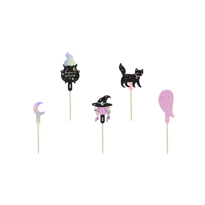 PartyDeco - Toppers muffins Halloween, 14 cm,  6pcs