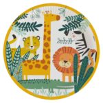 8 Assiettes rondes papier Get Wild 23 cm