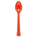 Cuillère en plastique Fiesta 24 pièces Rouge