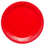 8 Assiette Fiesta ronde papier 23cm rouge
