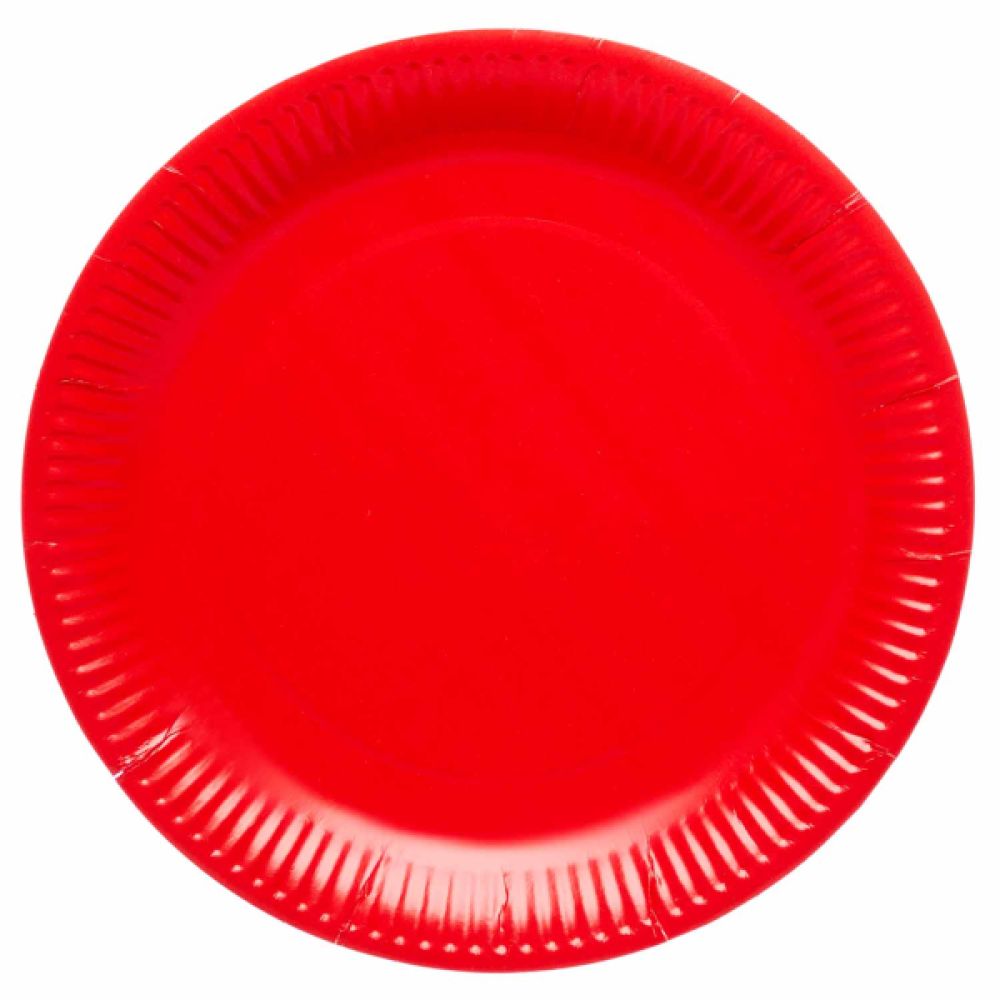 big_2803-1.jpg 8 Assiette Fiesta ronde papier 23cm rouge – Image 1
