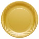 8 Assiettes Crème Brûlée rondes Papier 23cm