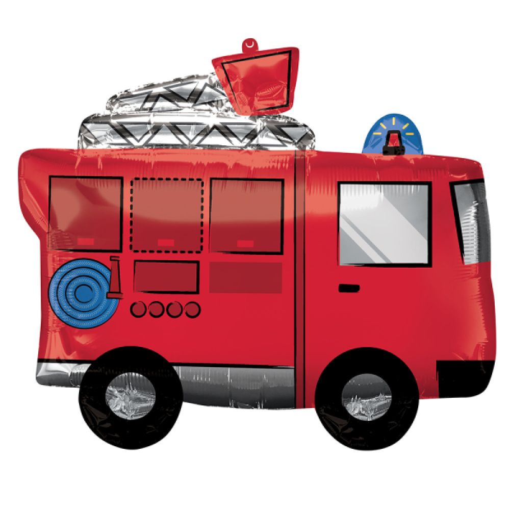 big_2831-1.jpg Ballon aluminium SuperShape Fire Engine 66cm x 55cm – Image 1