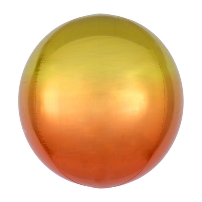 Ballon Foil Orb Ombré Jaune & Orange