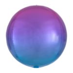 Ballon Foil Orb Ombré Rouge & Bleu
