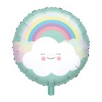 Ballon Foil Standard rond "Rainbow & Cloud" 43 cm
