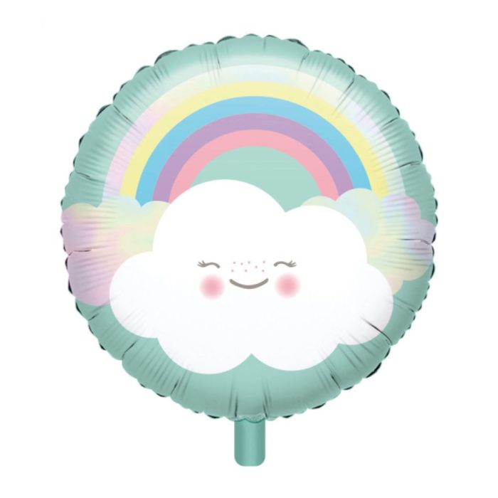 Ballon Foil Standard rond "Rainbow & Cloud" 43 cm