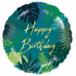 Ballon aluminium Standard Tropical Birthday  43cm