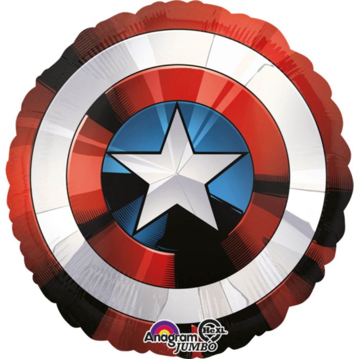 Ballon Foil Jumbo "Avengers Shield" 71 X 71 cm - captain america