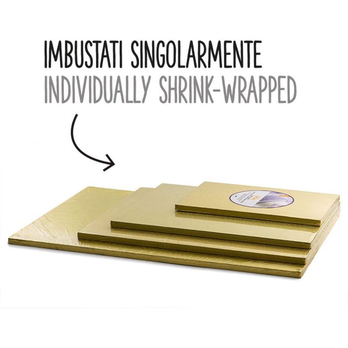 Decora - Cakeboard - Gold Oblong Cm 30x40x1,2 H