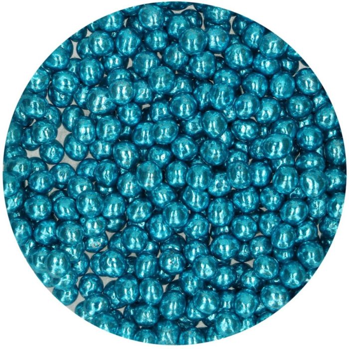 FunCakes Perles de Chocolat Croquant - Metallic Blue 60g