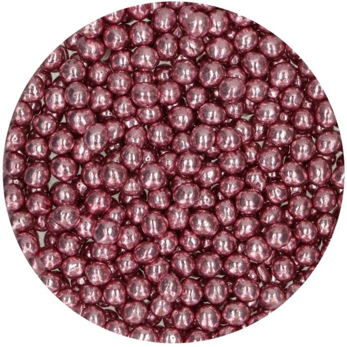 FunCakes Perles de Chocolat Croquant - Metallic Pink 60g