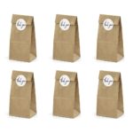 PartyDeco - Sachets à Confiserie - Sacs à friandises Kraft pk/6