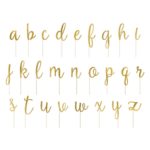 PartyDeco - Cake Toppers Alphabet Gold pk/53