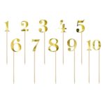 PartyDeco - Cake Toppers Alphabet Gold pk/53