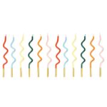 PartyDeco Bougies Arc-en-Ciel Boucle 14 cm 12 pcs