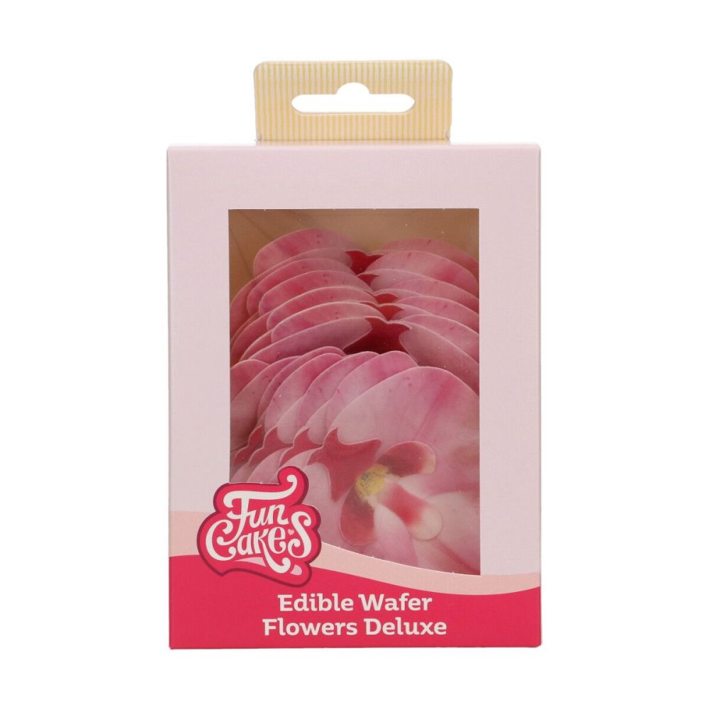big_3100-1.jpg FunCakes - Fleurs Comestibles en Azyme Deluxe Orchidée Rose 8,5 x 7,5 cm – Image 1
