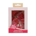 FunCakes - Fleurs Comestibles en Azyme Deluxe Orchidée Rouge 8,5 x 7,5 cm