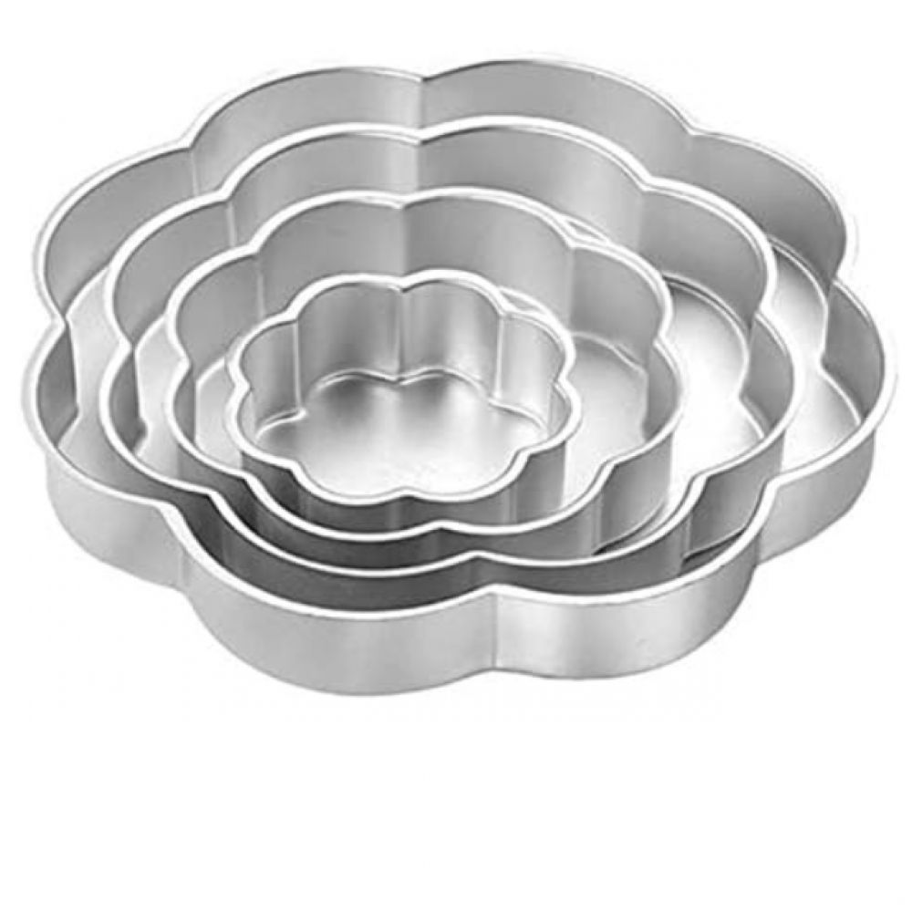 Wilton - Moule Aluminium Pétale - 4 pièces Ø15, 23, 30, 38 x 5cm