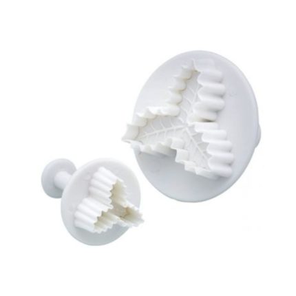 Kitchen craft - Set de 2 découpoir à poussoir "feuille de houx"