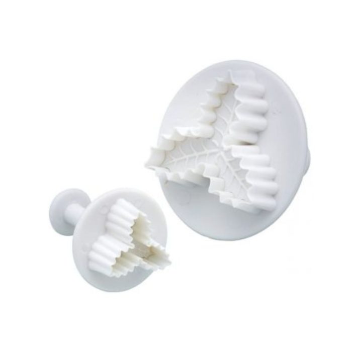 Kitchen craft - Set de 2 découpoir à poussoir "feuille de houx"