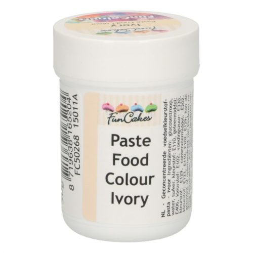 FunColours-Pâte colorante alimentaire - Paste Food Colour - ivory - 30g- ivoire