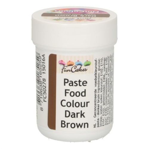 FunColours-Pâte colorante alimentaire - Paste Food Colour - Brown- 30g- Brun -