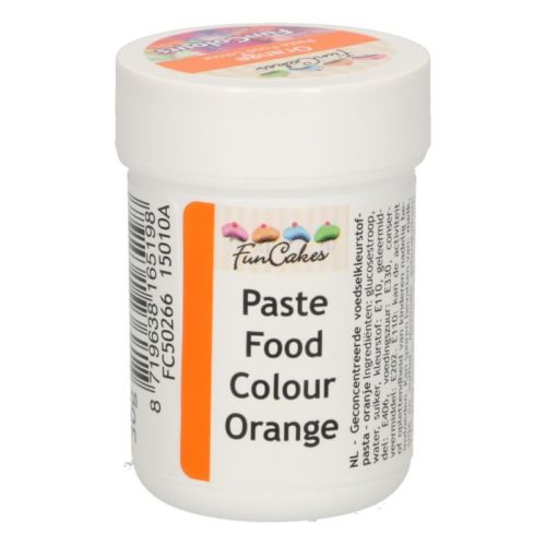 FunColours-Pâte colorante alimentaire - Paste Food Colour - Orange- 30g-