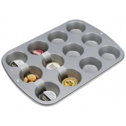 Moule à 12 muffins/cupcakes en acier antiadhésif WILTON -Non stick steel 12 muffin baking pan